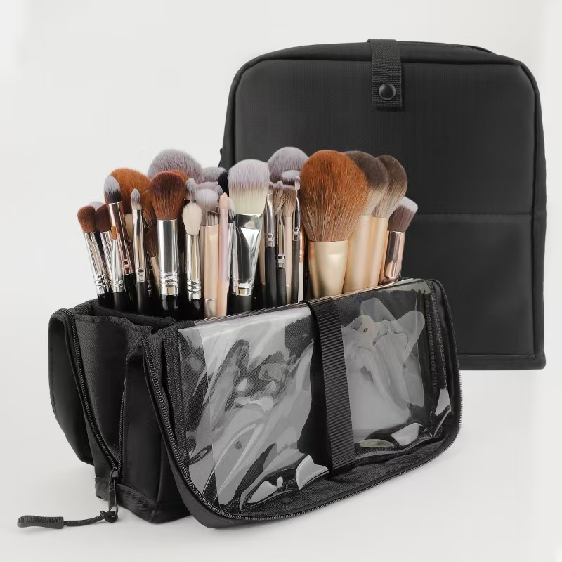Beauty Makeup Background - Büyük Siyah Katlanabilir Makyaj Çantası 14-40