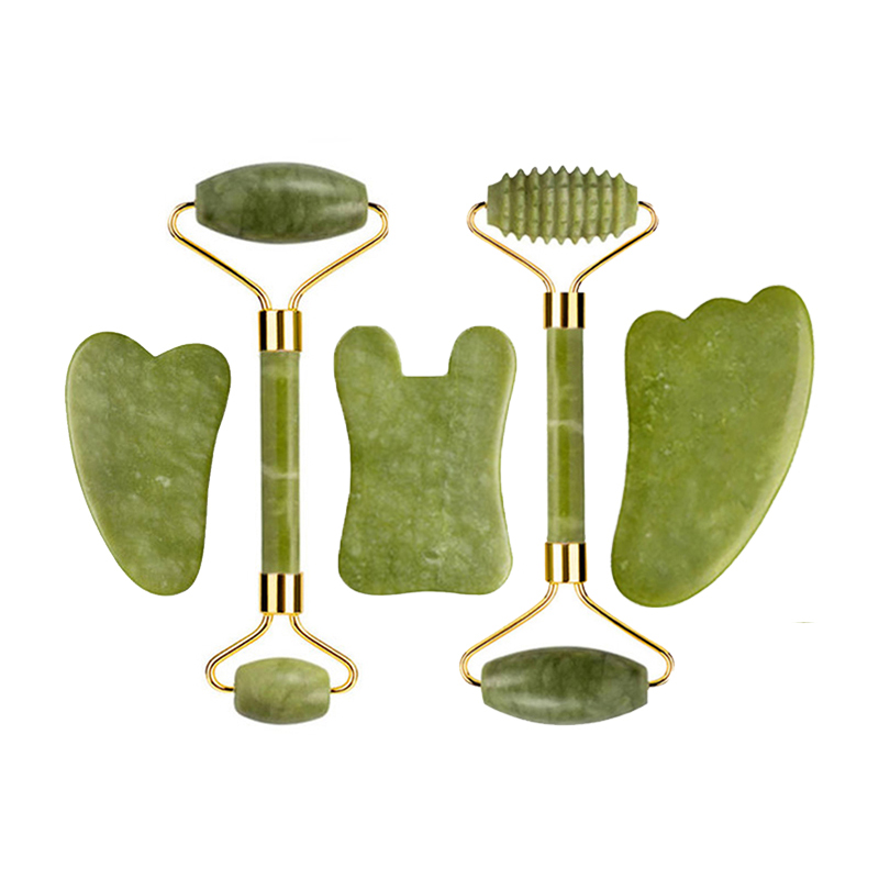 Jade Roller Gua Sha - Doğal Yeşim Rulo Gua Sha Masaj