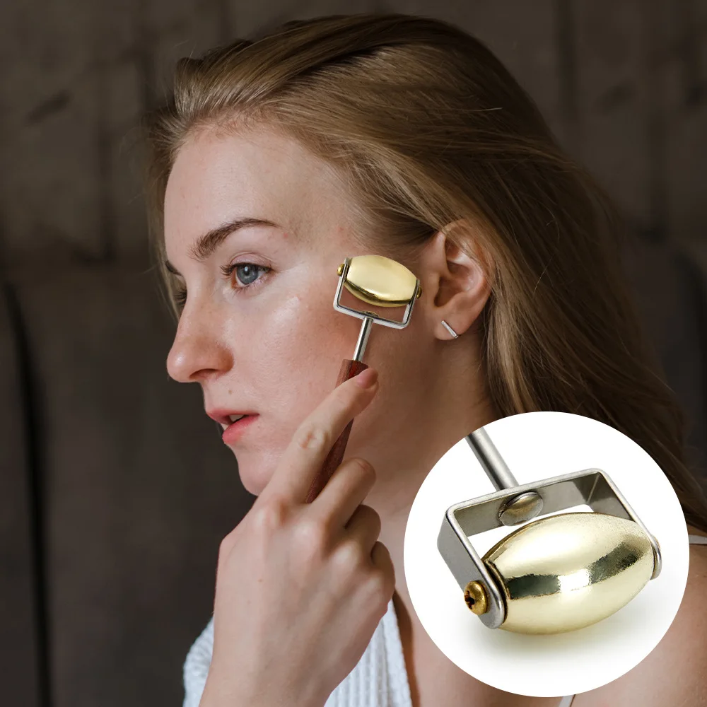 Jade Roller Gua Sha - Paslanmaz Çelik Sivri Uçlu Çift Başlı
