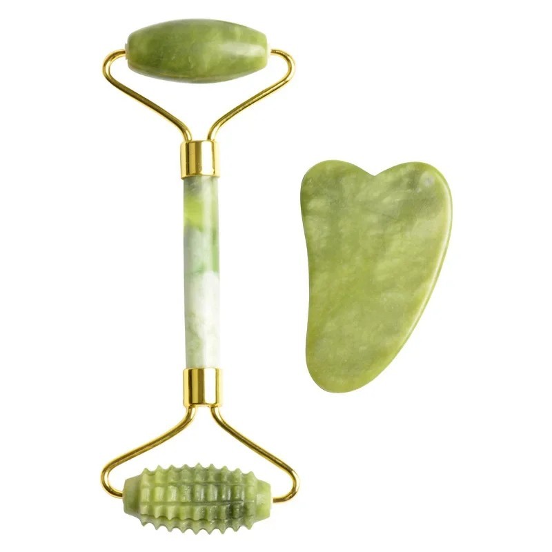 Yüz Yeşim Masaj Rulosu Seti Gu - Jade Roller Gua Sha incelemesi ve fiyatı