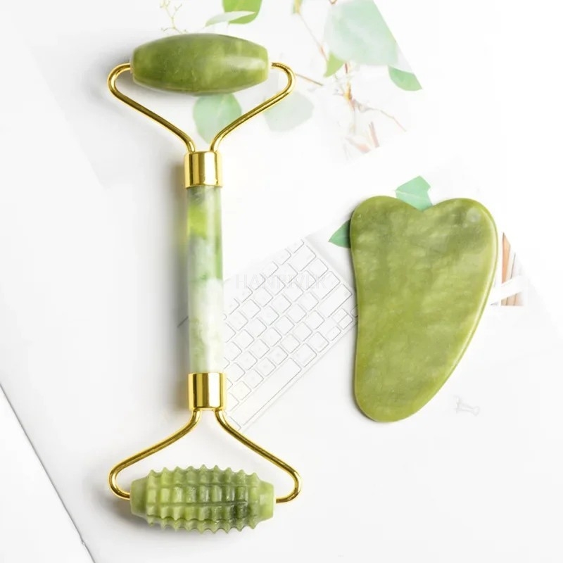 Yüz Yeşim Masaj Rulosu Seti Gu - Jade Roller Gua Sha incelemesi ve fiyatı