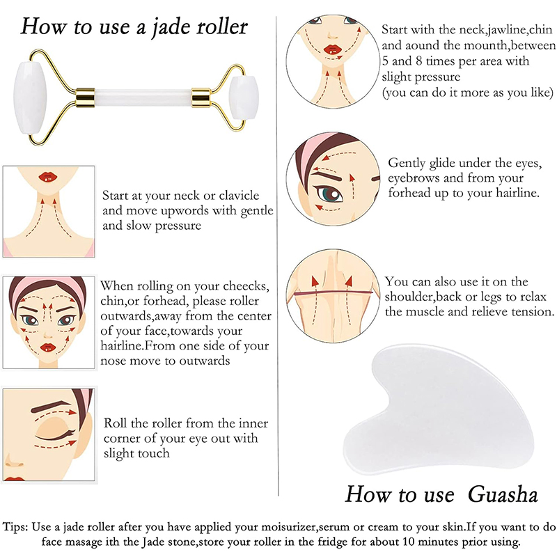 Doğal Yeşim Rulosu Yüz Gua Sha - Jade Roller Gua Sha incelemesi ve fiyatı