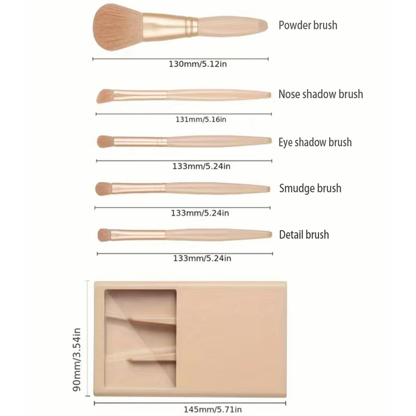 5 adet Kozmetik Fırça Seti Ayn - Beauty Makeup Background incelemesi ve fiyatı